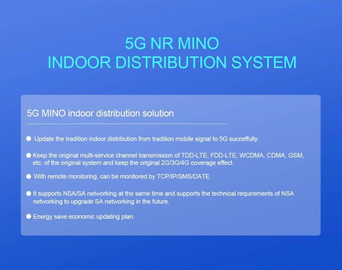De hoge Aanwinst 85dB 5G signaleert Hulp Binnen de Distributiesysteem van NR Mino 0