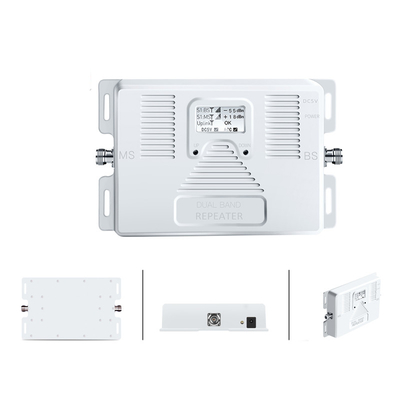 kopen De dubbele Repeater van het de Telefoonsignaal van de band1800mhz 2100MHz Hulpversterker 2G 3G 4G Mobiele online vervaardiging