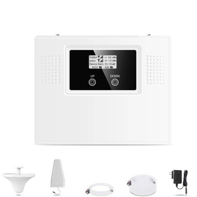 kopen Vierlingband 850 Mobiele het Signaalspanningsverhoger van 900 1800 2100MHz, de Versterkerrepeater van 2G 3G 4G online vervaardiging