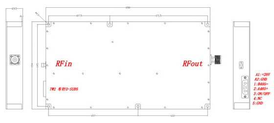 ATNJ Op maat gemaakte breedband 20-700MHz Ganversterker Ultraband High Power Ganversterker voor 2G 3G 4G 5G