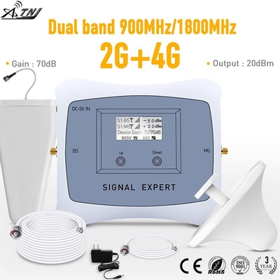 70dB dubbele GSM LTE van de Bandrepeater 900MHz 1800MHz 4G Signaalspanningsverhoger