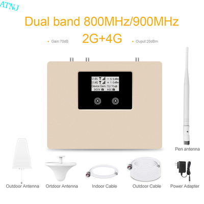 Goede prijs 800-GSM+4G 70dB Gain Dual Band GSM Booster 4G LTE Mobiele netwerkherhaler online