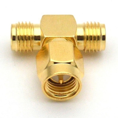 T Type Mannetje van de Kabeladapters SMA van de Celtelefoon het Hulp aan Dubbel Wijfje